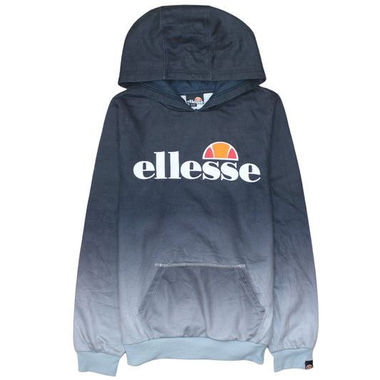 Ellesse Boys Blue Pullover Hoodie 13-14 Years Logo Graphic Cotton Blend