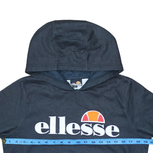 Ellesse Boys Blue Pullover Hoodie 13-14 Years Logo Graphic Cotton Blend