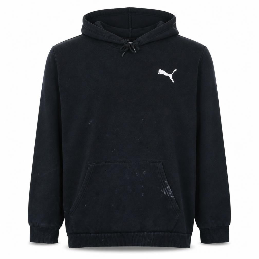 Puma Mens Black 2XL Pullover Hoodie Fleece Sportswear