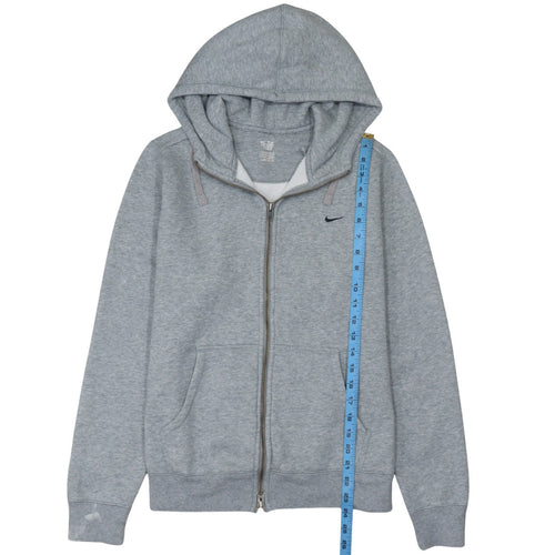 Nike Womens Grey Full Zip Hoodie XL 20/22 Cotton Blend Casual
