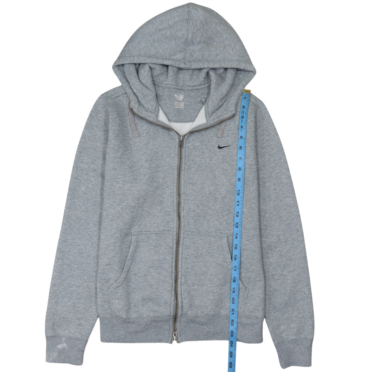 Nike Womens Grey Full Zip Hoodie XL 20/22 Cotton Blend Casual