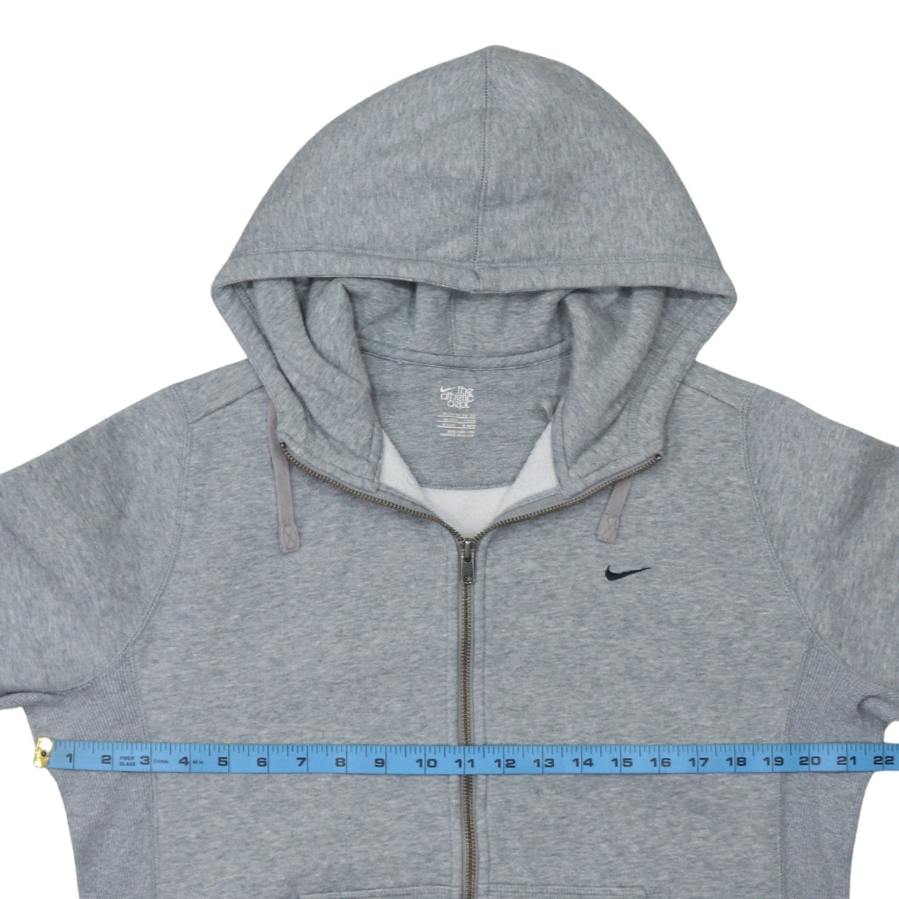 Nike Womens Grey Full Zip Hoodie XL 20/22 Cotton Blend Casual