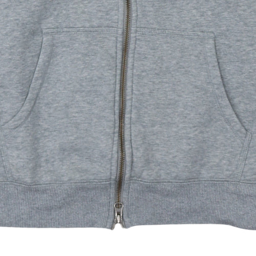 Nike Womens Grey Full Zip Hoodie XL 20/22 Cotton Blend Casual