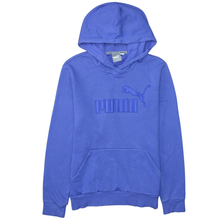 Puma Women Purple Pullover Hoodie UK 16 Cotton Blend Logo Sportswear