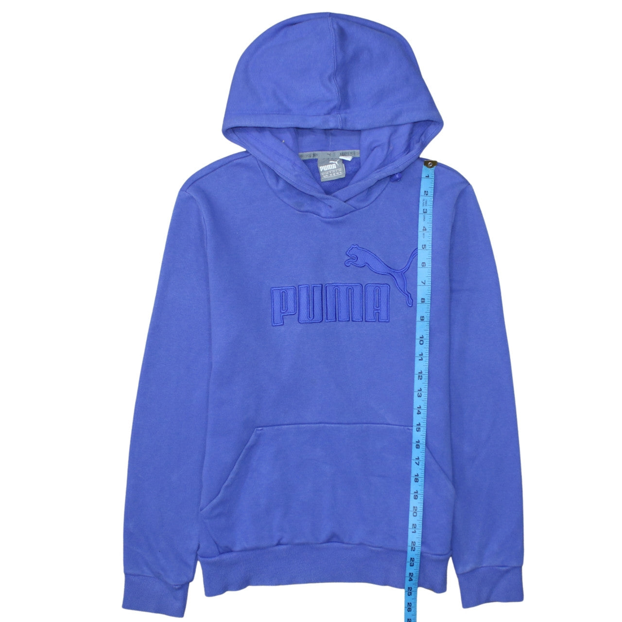 Puma Women Purple Pullover Hoodie UK 16 Cotton Blend Logo Sportswear