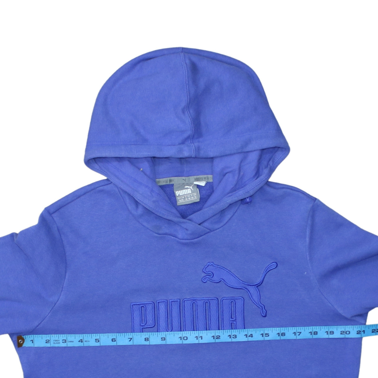 Puma Women Purple Pullover Hoodie UK 16 Cotton Blend Logo Sportswear