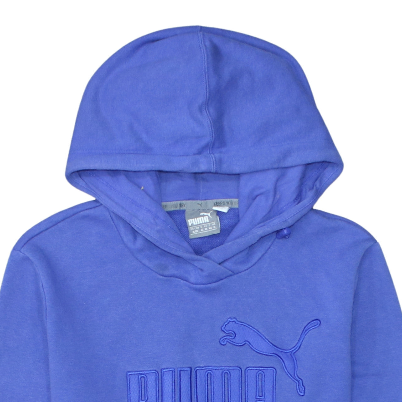 Puma Women Purple Pullover Hoodie UK 16 Cotton Blend Logo Sportswear