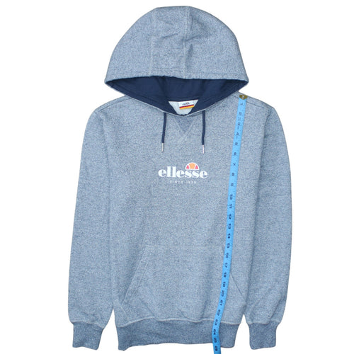 Ellesse Men Blue XS Pullover Hoodie Logo Fleece Sweatshirt
