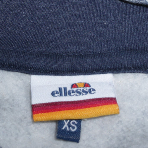 Ellesse Men Blue XS Pullover Hoodie Logo Fleece Sweatshirt