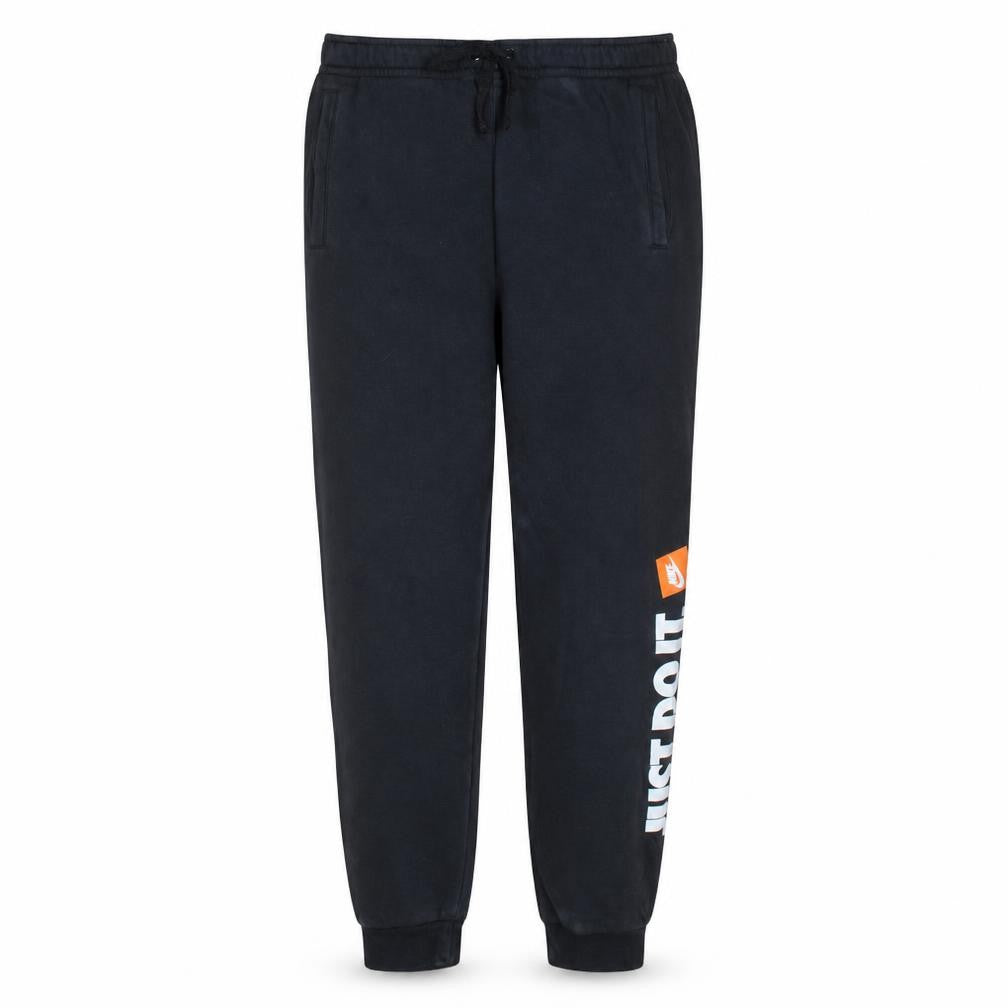 Front view of Nike Men's Black Jogger Sweatpants Small Regular Fit Just Do It