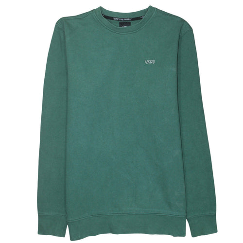 Vans Men's Green Small Pullover Crew Neck Sweatshirt