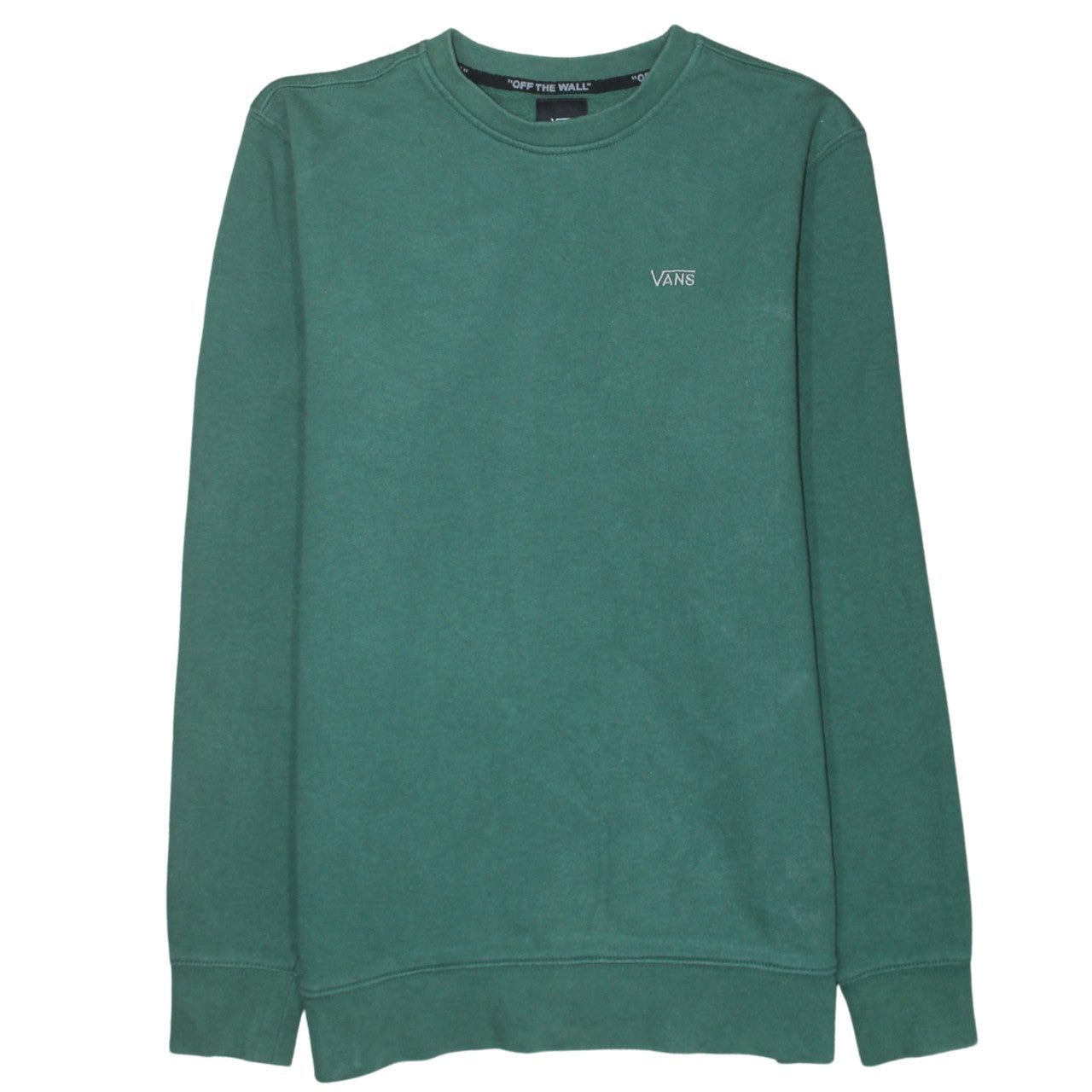 Vans Men's Green Small Pullover Crew Neck Sweatshirt