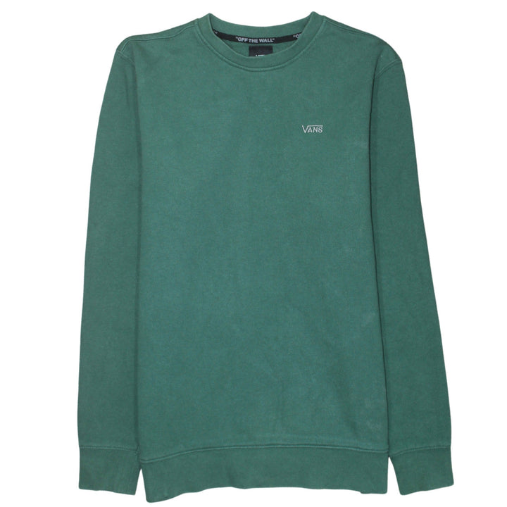 Vans Men's Green Small Pullover Crew Neck Sweatshirt