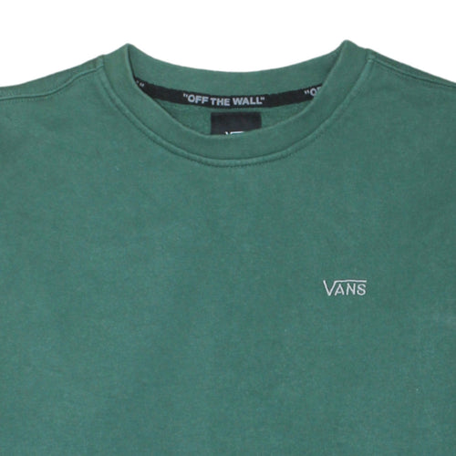 Vans Men's Green Small Pullover Crew Neck Sweatshirt