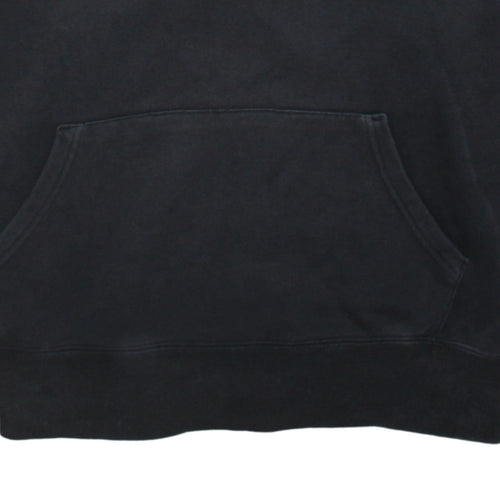 Adidas Womens Black Blue Hoodie Size 10 Pullover Cotton Logo