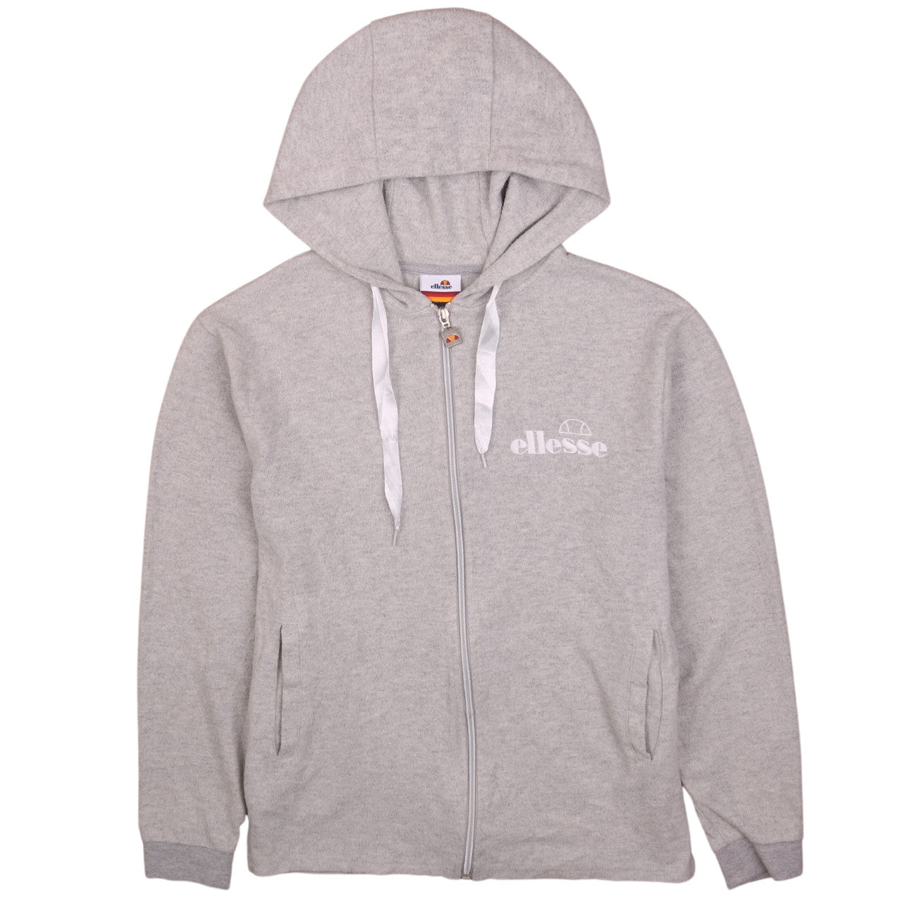 Ellesse Women's Grey Full Zip Hoodie UK 8 - Classic Casual Sportswear