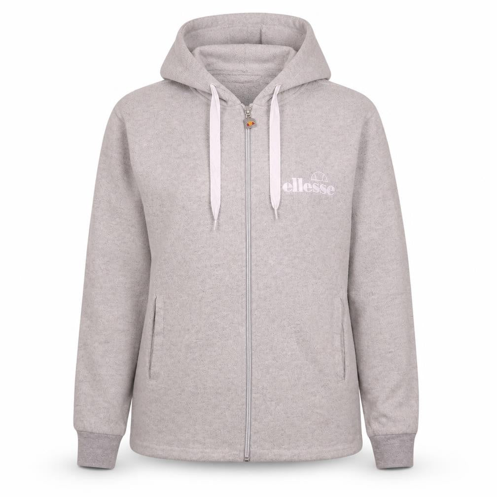 Ellesse Women's Grey Full Zip Hoodie UK 8 - Classic Casual Sportswear