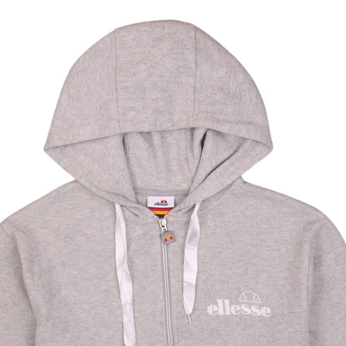 Ellesse Women's Grey Full Zip Hoodie UK 8 - Classic Casual Sportswear