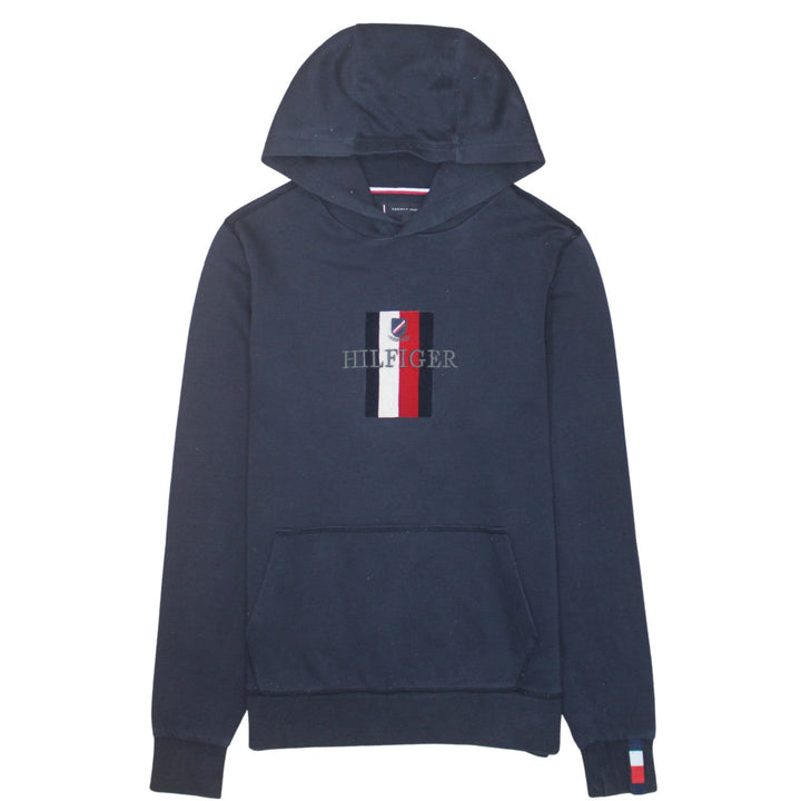Tommy Hilfiger Men’s Blue Pullover Hoodie Small Embroidered Logo