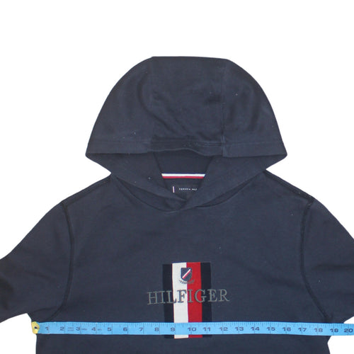 Tommy Hilfiger Men’s Blue Pullover Hoodie Small Embroidered Logo