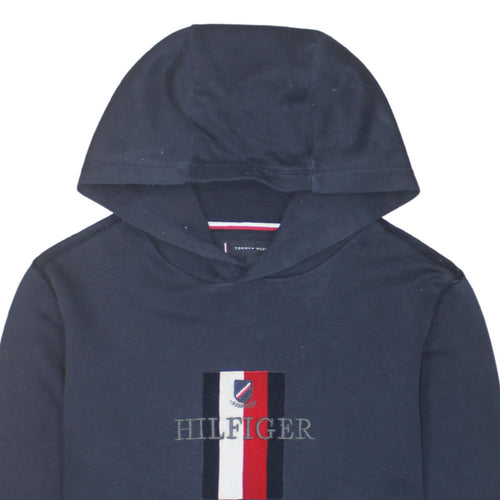 Tommy Hilfiger Men’s Blue Pullover Hoodie Small Embroidered Logo