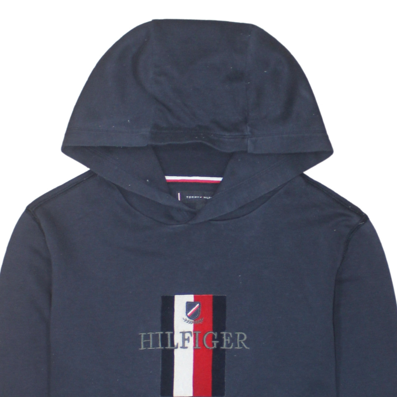 Tommy Hilfiger Men’s Blue Pullover Hoodie Small Embroidered Logo