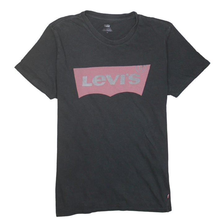 Levi's Men's Black Logo Graphic Regular Fit Cotton T-Shirt Size L