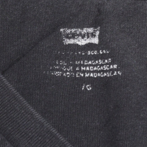 Levi's Men's Black Logo Graphic Regular Fit Cotton T-Shirt Size L