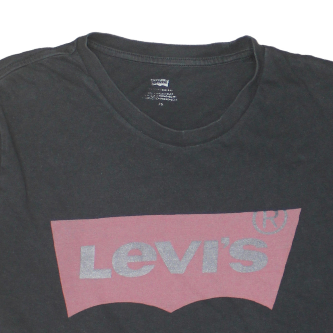 Levi's Men's Black Logo Graphic Regular Fit Cotton T-Shirt Size L
