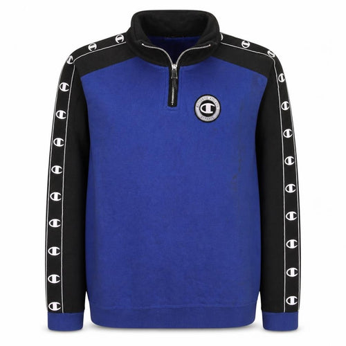 Champion Boys Blue 11/12 Years 1/4 Zip Sweatshirt with Logo Trim