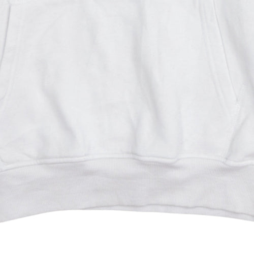 Ellesse Women White Hoodie UK 12 Pullover Cotton Blend Casual