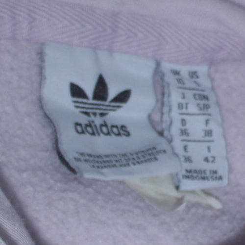 Adidas Women Lilac Hoodie Pullover Sweatshirt Size 10 Cotton Blend