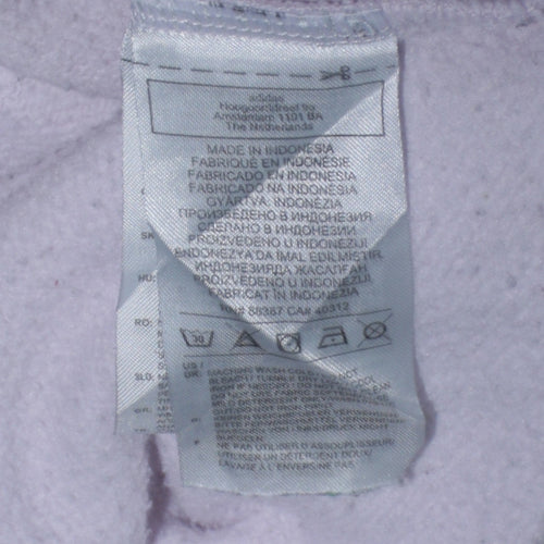 Adidas Women Lilac Hoodie Pullover Sweatshirt Size 10 Cotton Blend