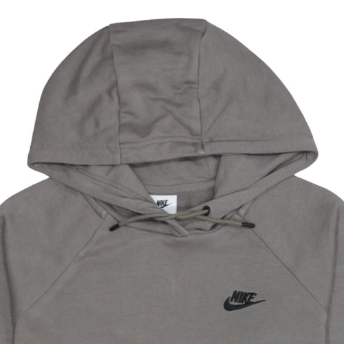 Nike Men's Grey Pullover Hoodie Size M Regular Fit Logo Sweatshirt