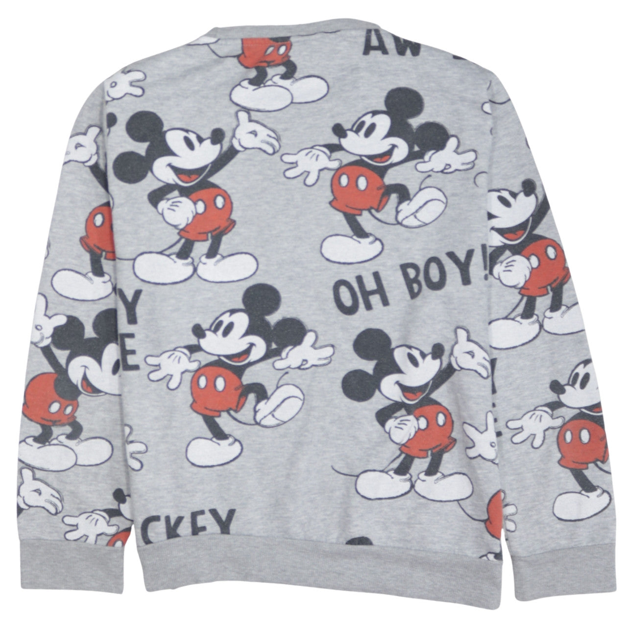 Disney Women’s Grey Mickey Mouse Pullover Sweatshirt Size M 12/14