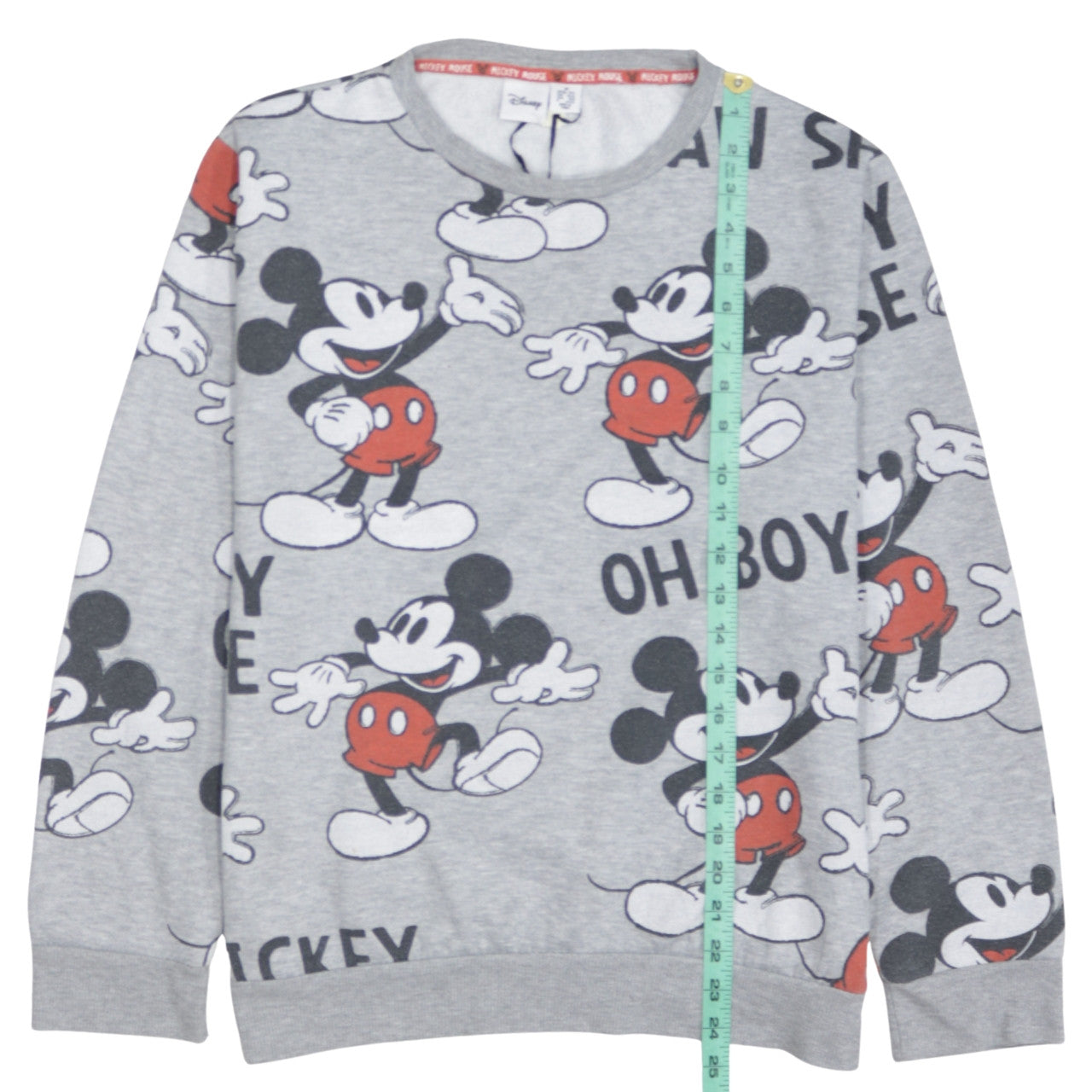 Disney Women’s Grey Mickey Mouse Pullover Sweatshirt Size M 12/14
