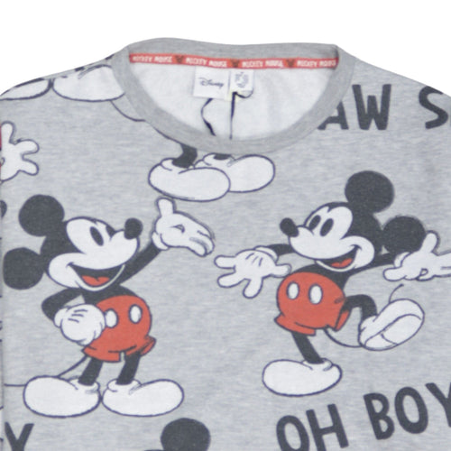 Disney Women’s Grey Mickey Mouse Pullover Sweatshirt Size M 12/14