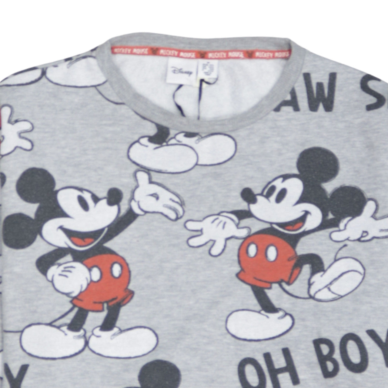 Disney Women’s Grey Mickey Mouse Pullover Sweatshirt Size M 12/14