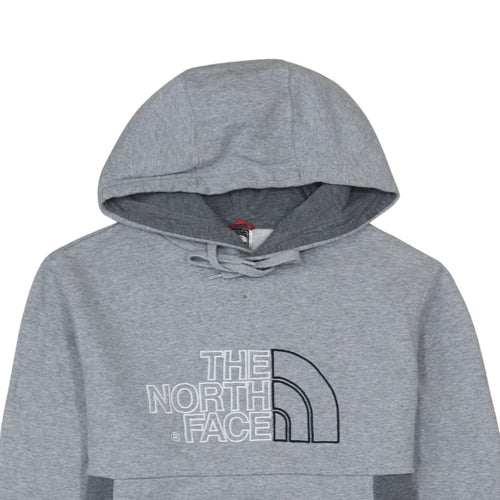 The North Face Men’s Grey Pullover Hoodie S Regular Fit Embroidered Logo