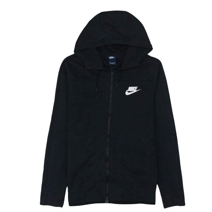 Nike Men's Black Full Zip Hoodie Size M Cotton Blend Sportswear