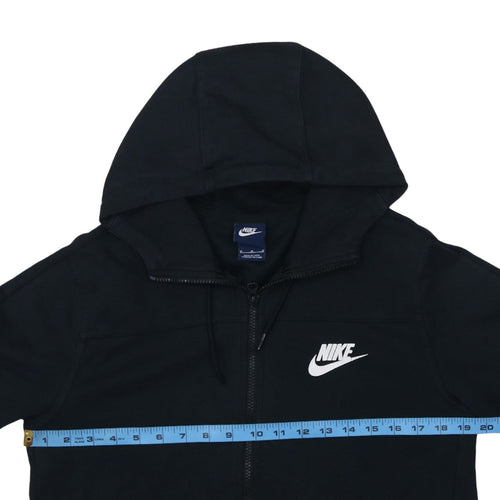 Nike Men's Black Full Zip Hoodie Size M Cotton Blend Sportswear