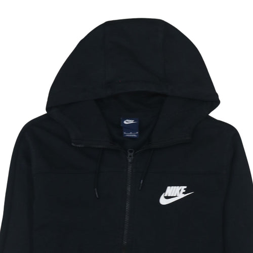 Nike Men's Black Full Zip Hoodie Size M Cotton Blend Sportswear