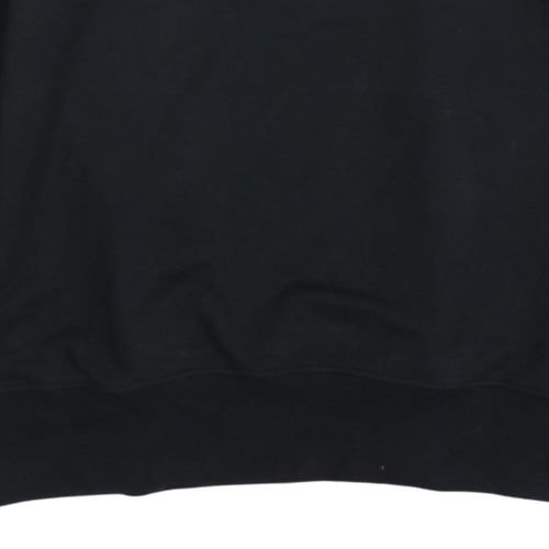 Nike Women's Black White Logo Crew Neck Pullover Sweatshirt L