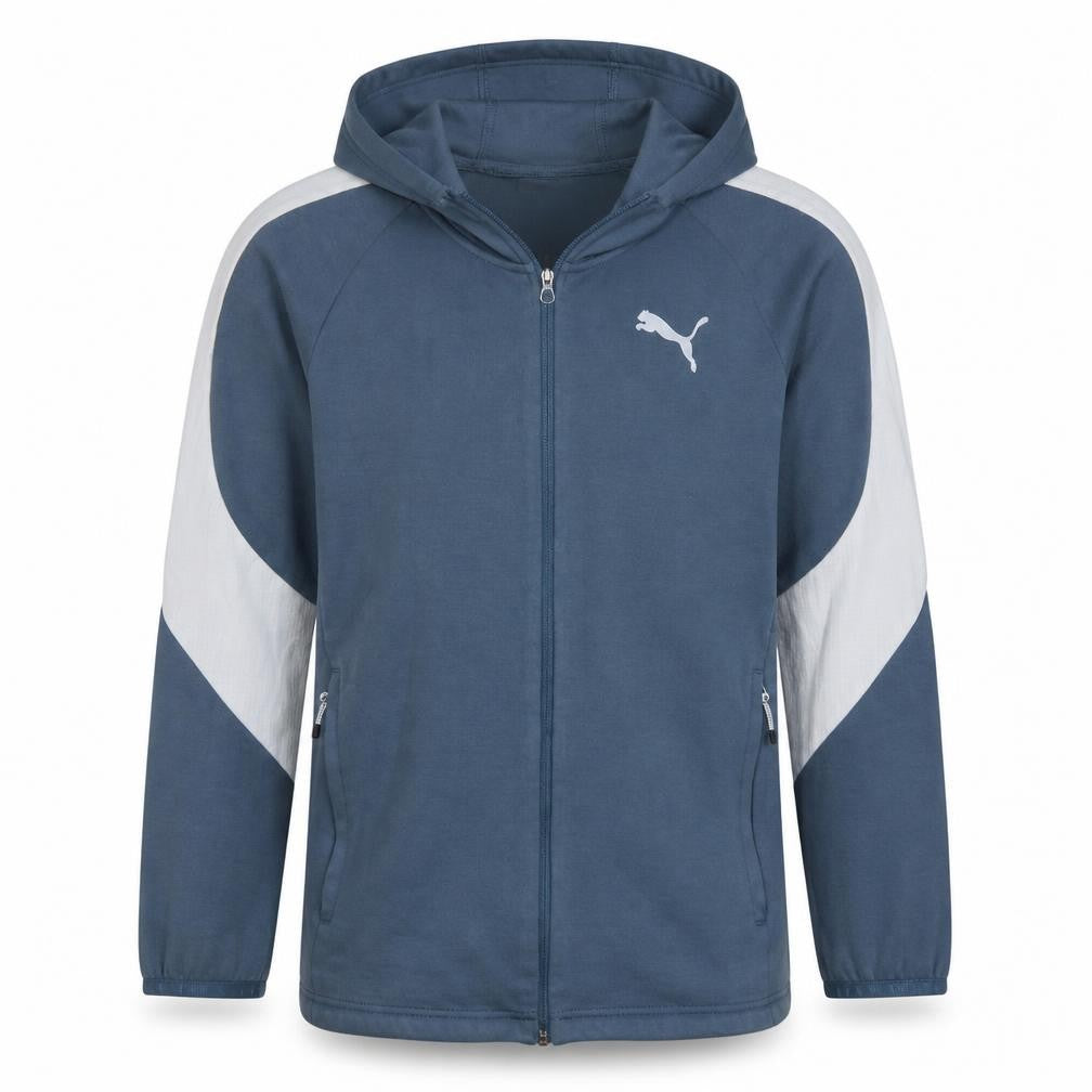 Puma Men’s Blue Full Zip Hoodie Jacket L Sportswear