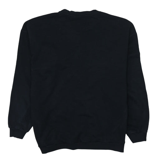 Adidas Womens Black Crew Neck Pullover Sweatshirt Size 14