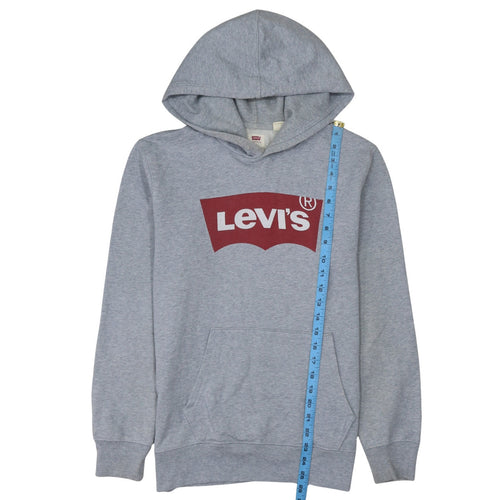 Levi's Men's Grey Graphic Logo Pullover Hoodie Size S
