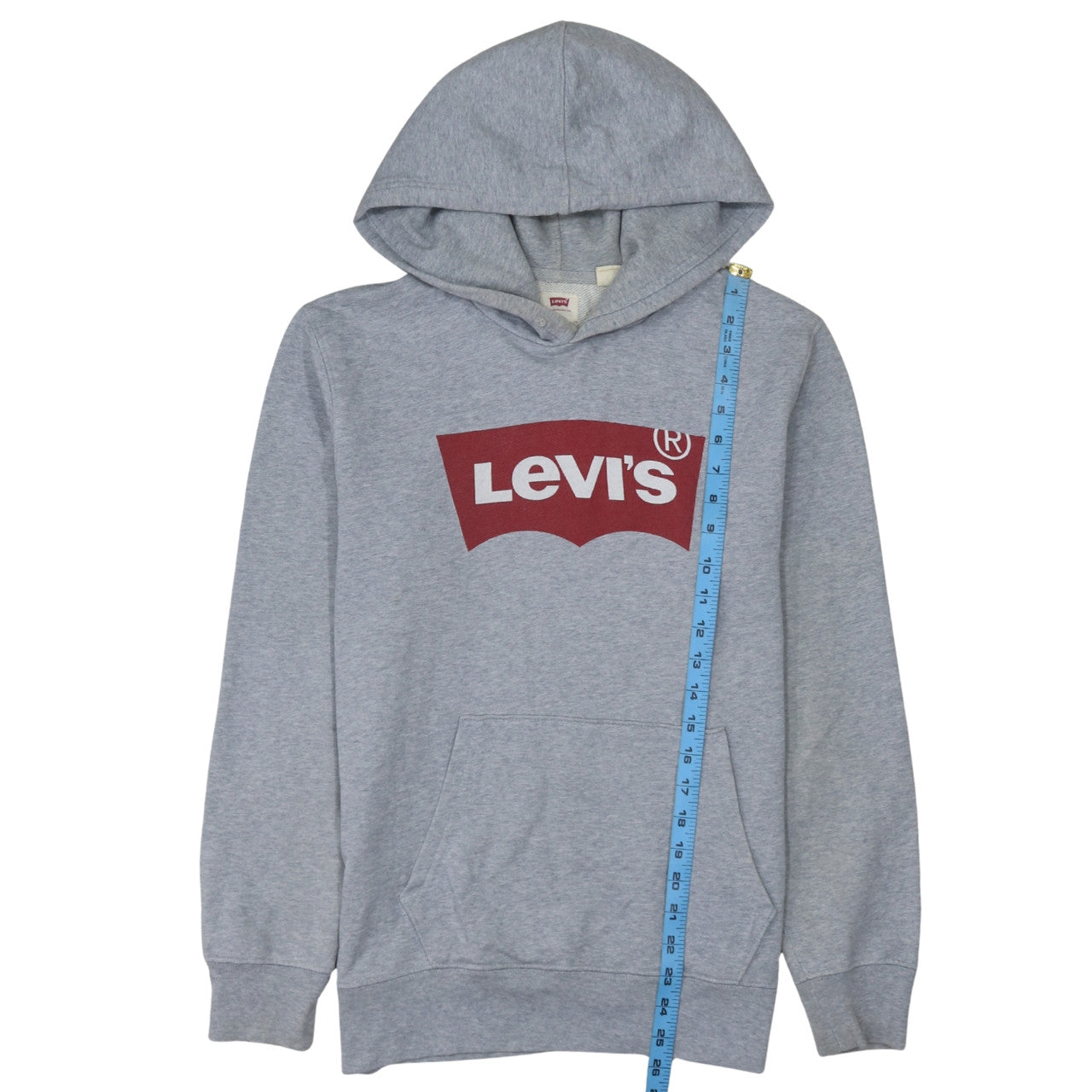 Levi's Men's Grey Graphic Logo Pullover Hoodie Size S