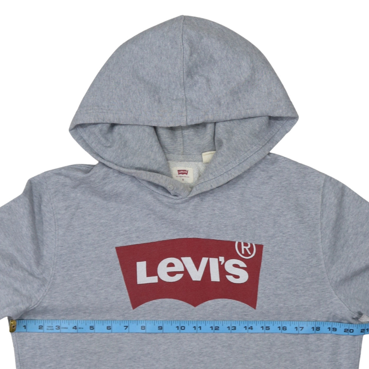 Levi's Men's Grey Graphic Logo Pullover Hoodie Size S