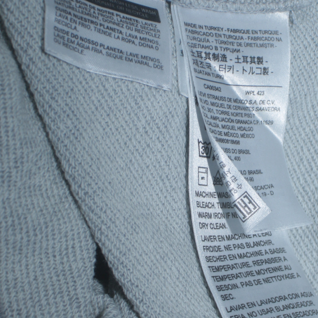 Levi's Men's Grey Graphic Logo Pullover Hoodie Size S