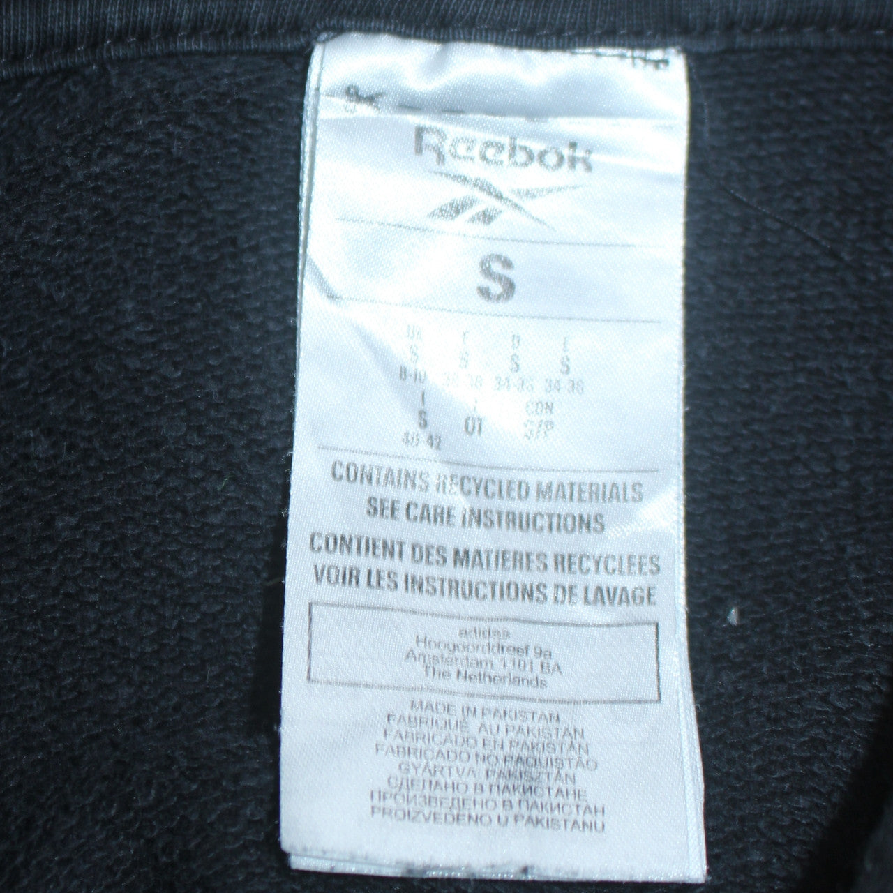 Reebok Men's Black Pullover Hoodie Size S Sports Fleece
